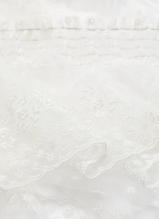  - PHILOSOPHY DI LORENZO SERAFINI - Ruffle drape floral embroidered tulle camisole top