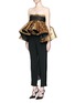 Figure View - Click To Enlarge - DICE KAYEK - Made-to-Order<br/><br/>'Esterina' pleat peplum bustier brocade top