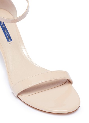 Detail View - Click To Enlarge - STUART WEITZMAN - 'Nunakedstraight' patent leather ankle strap sandals