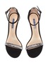 Detail View - Click To Enlarge - STUART WEITZMAN - 'Nunakedstraight' strass suede ankle strap sandals