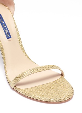 Detail View - Click To Enlarge - STUART WEITZMAN - 'Nudistsong' ankle strap metallic sandals