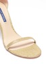 Detail View - Click To Enlarge - STUART WEITZMAN - 'Nudistsong' ankle strap metallic sandals