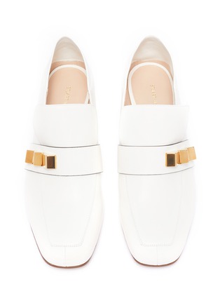 Detail View - Click To Enlarge - STUART WEITZMAN - 'Wylie Pyramid' stud leather step-in loafer pumps