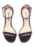 Detail View - Click To Enlarge - STUART WEITZMAN - 'Nunakedstraight' metallic ankle strap sandals