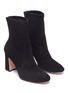Detail View - Click To Enlarge - STUART WEITZMAN - 'Niki' stretch suede ankle boots