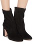 Figure View - Click To Enlarge - STUART WEITZMAN - 'Niki' stretch suede ankle boots