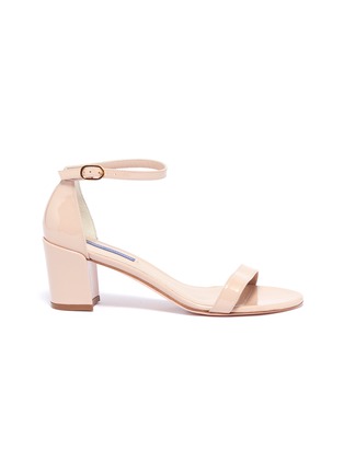 Main View - Click To Enlarge - STUART WEITZMAN - 'Simple' ankle strap patent leather sandals