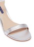 Detail View - Click To Enlarge - STUART WEITZMAN - 'Simple' ankle strap metallic leather sandals