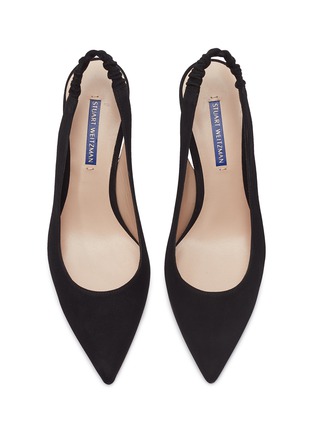 Detail View - Click To Enlarge - STUART WEITZMAN - 'Hayday' suede slingback pumps