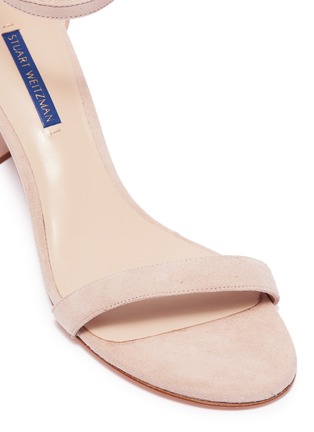 Detail View - Click To Enlarge - STUART WEITZMAN - 'Nearlynude' ankle strap suede sandals