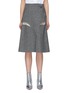 Main View - Click To Enlarge - MAISON MARGIELA - Décortiqué cutout wool herringbone midi skirt