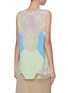 Back View - Click To Enlarge - MAISON MARGIELA - Layered colourblock panel Chantilly lace sleeveless top