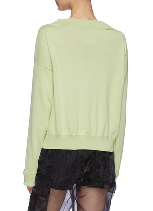 Back View - Click To Enlarge - MAISON MARGIELA - Convertible off-shoulder sweater