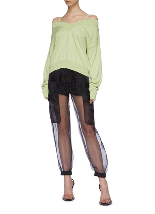 Figure View - Click To Enlarge - MAISON MARGIELA - Convertible off-shoulder sweater