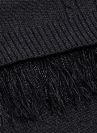  - MAISON MARGIELA - Convertible sleeve ostrich feather hem cable knit sweater