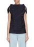 Main View - Click To Enlarge - MAISON MARGIELA - Contrast topstitching double breasted cape top