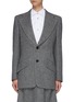Main View - Click To Enlarge - MAISON MARGIELA - Extended notched lapel wool herringbone blazer