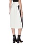 Back View - Click To Enlarge - MAISON MARGIELA - Colourblock pleated skirt