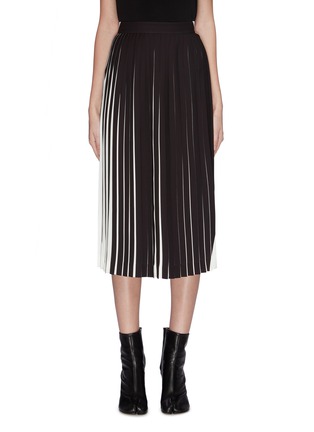 Main View - Click To Enlarge - MAISON MARGIELA - Colourblock pleated skirt