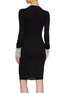 Back View - Click To Enlarge - MAISON MARGIELA - Layered contrast ruched cuff rib knit dress