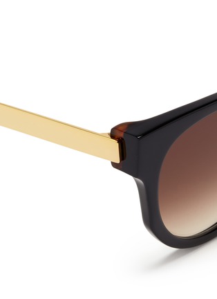 Detail View - Click To Enlarge - THIERRY LASRY - 'Affinity' metal temple acetate round sunglasses