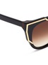 Detail View - Click To Enlarge - THIERRY LASRY - 'Butterscotchy' angular metal rim acetate cat eye sunglasses