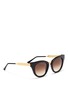 Figure View - Click To Enlarge - THIERRY LASRY - 'Snobby' acetate angular cat eye sunglasses