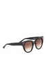 Figure View - Click To Enlarge - THIERRY LASRY - 'Aristocracy' inset pearlescent acetate cat eye sunglasses