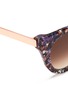 Detail View - Click To Enlarge - THIERRY LASRY - 'Snobby' shell effect acetate angular cat eye sunglasses