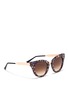 Figure View - Click To Enlarge - THIERRY LASRY - 'Snobby' shell effect acetate angular cat eye sunglasses