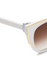 Detail View - Click To Enlarge - THIERRY LASRY - 'Butterscotchy' angular metal rim acetate cat eye sunglasses