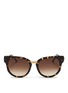 Main View - Click To Enlarge - THIERRY LASRY - 'Affinity' metal temple tortoiseshell acetate round sunglasses