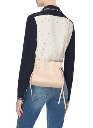 Figure View - Click To Enlarge - MANSUR GAVRIEL - 'Protea' mini ruched leather drawstring crossbody bag