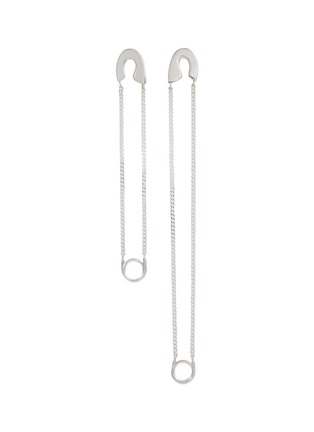 Main View - Click To Enlarge - BITTERSWEET - 'Unbalanced Safety Pin' mismatched drop earrings