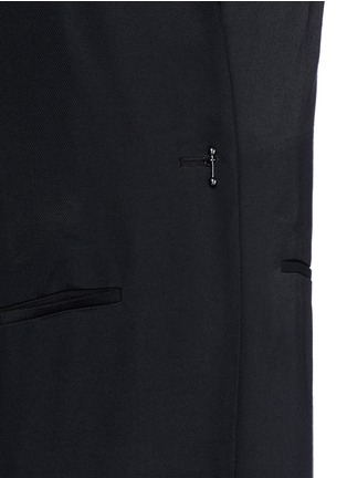 Detail View - Click To Enlarge - MO&CO. - Gabardine long blazer