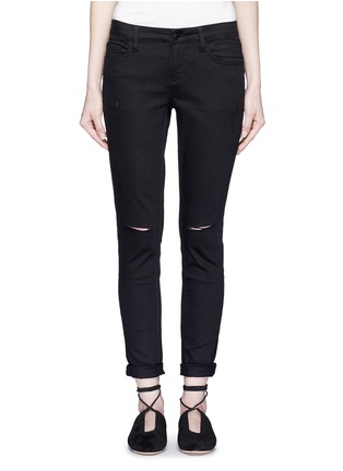 Detail View - Click To Enlarge - MO&CO. - Ripped knee skinny jeans