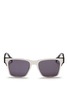 Main View - Click To Enlarge - ALEXANDER MCQUEEN - Metal front frame acetate sunglasses