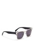 Figure View - Click To Enlarge - ALEXANDER MCQUEEN - Metal front frame acetate sunglasses