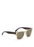 Figure View - Click To Enlarge - ALEXANDER MCQUEEN - Metal front frame acetate sunglasses