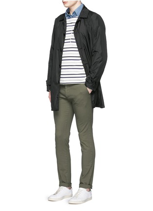 Figure View - Click To Enlarge - ASPESI - 'Limone' taffeta raincoat