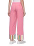 Back View - Click To Enlarge - MIRA MIKATI - Stripe silk cuff crepe pyjama pants