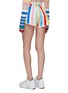 Back View - Click To Enlarge - MIRA MIKATI - Beaded drawstring stripe shorts