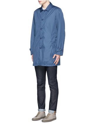 Front View - Click To Enlarge - ASPESI - 'Limone' taffeta raincoat