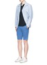 Figure View - Click To Enlarge - ASPESI - Cotton twill Bermuda shorts