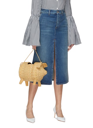 Figure View - Click To Enlarge - CULT GAIA - 'The Babe' straw pig basket bag