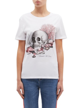 Main View - Click To Enlarge - ALEXANDER MCQUEEN - 'Cabinet of Shells' graphic print T-shirt
