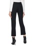 Back View - Click To Enlarge - ALEXANDER MCQUEEN - Chantilly lace trim split cuff crepe pants