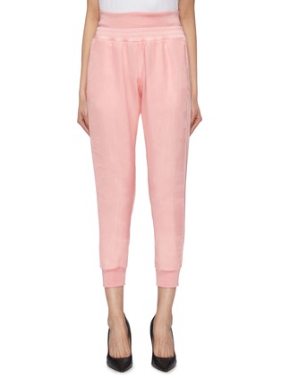 Main View - Click To Enlarge - ALEXANDER MCQUEEN - Tulle overlay silk satin jogging pants