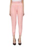 Main View - Click To Enlarge - ALEXANDER MCQUEEN - Tulle overlay silk satin jogging pants