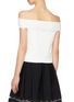 Back View - Click To Enlarge - ALEXANDER MCQUEEN - Shell jacquard off-shoulder top
